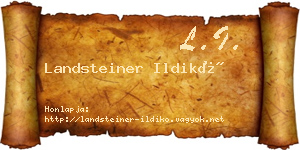 Landsteiner Ildikó névjegykártya